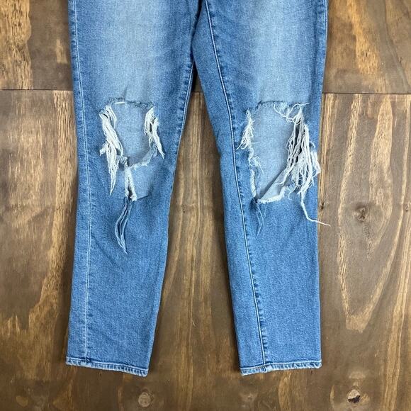 Madewell Womens Jeans Blue Denim High Rise Perfect Vintage Distressed Stretch 25 - Picture 3 of 12